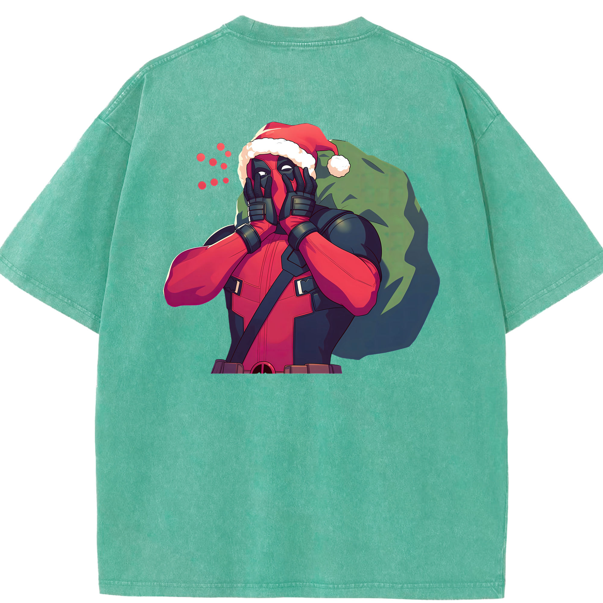 （画像用） Deadpool デッドプール 綿100% ヴィンテージ風 半袖Tシャツ（背面プリント）